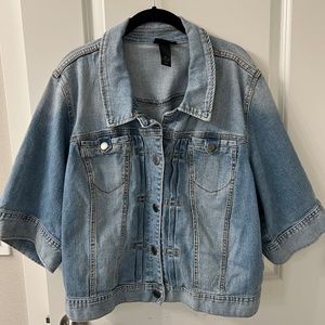 Lane Bryant Short Sleeve Jean Jacket Size 26